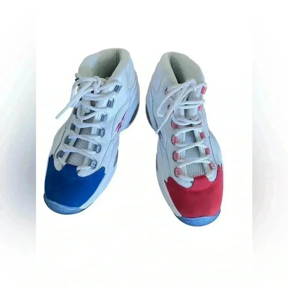 Reebok Question Mid J Double Cross Basketball Shoes Allen Iverson Size 8 - Picture 2 of 9